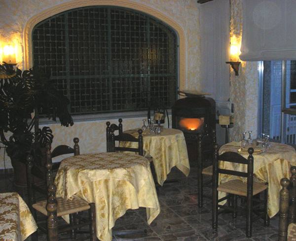 Inside hotel, restaurant