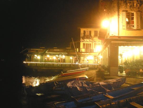 restaurant at the Orta San Giulio jetty