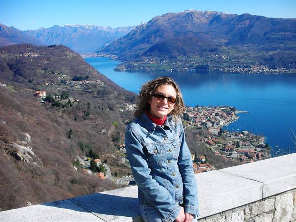 me at the sanctuary, view over the lake