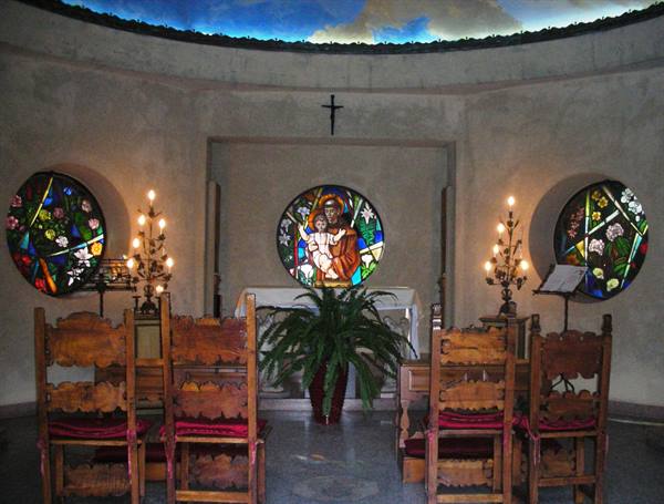 chapel inside the botanical garden