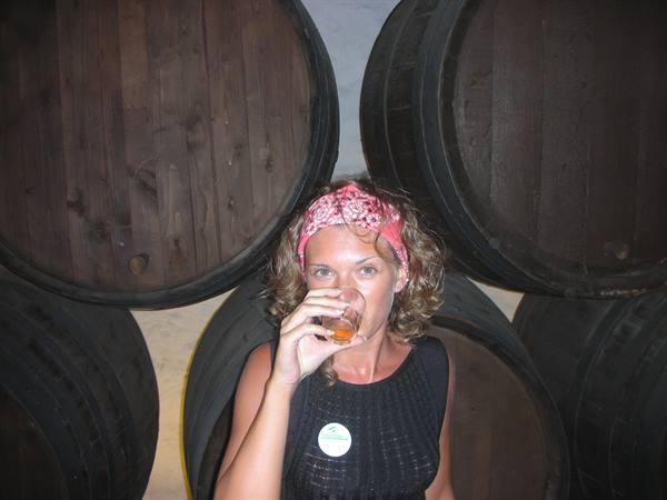 me at La Geria, winery in the vineyards