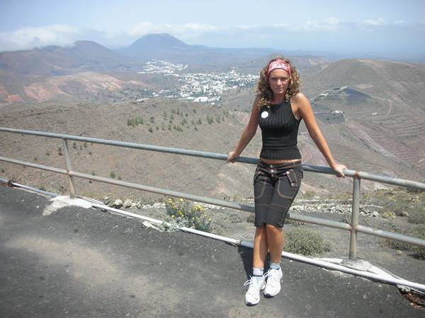 me and the Lanzarote landscape behind...