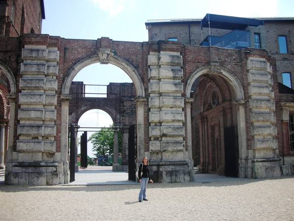 me at the entrance
