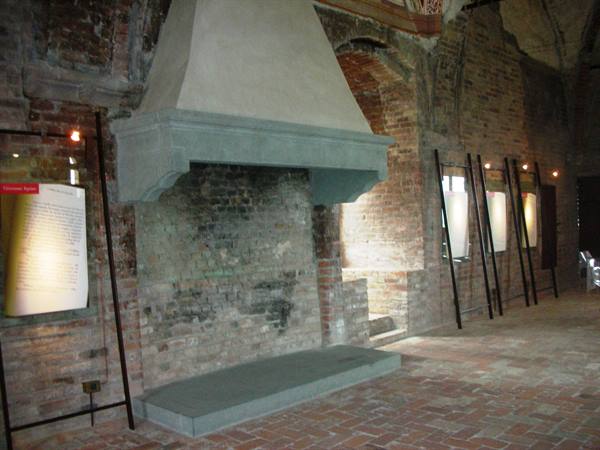 fireplace of the second room