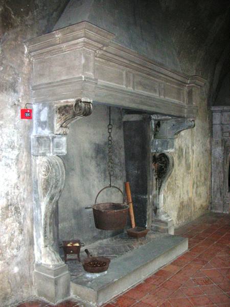 fireplace of the castle