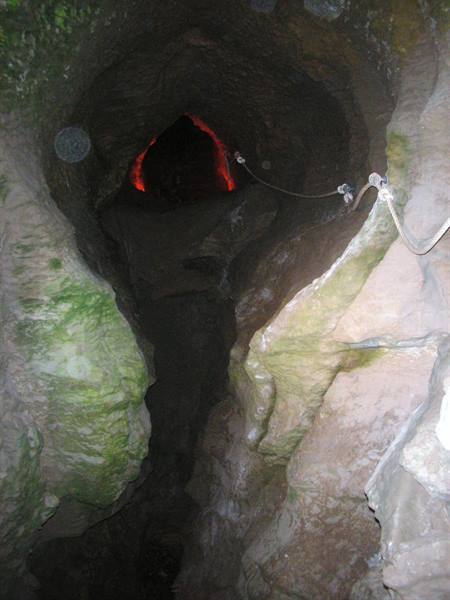 interior of cave, passage