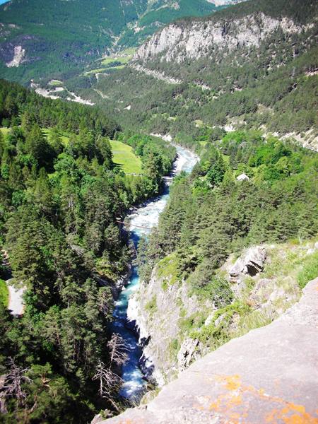 view of the Guil from the fort's gardens