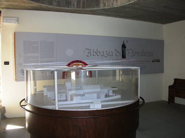 model of the abbey, museum interior