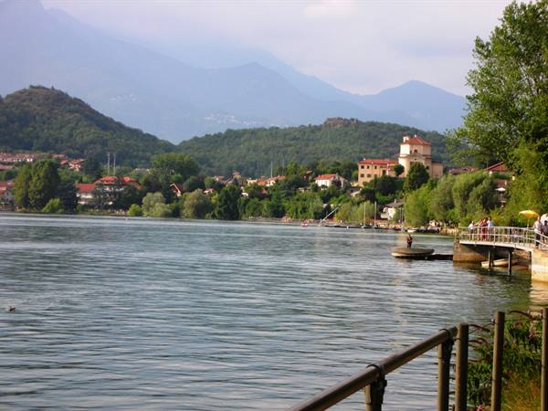 view of the lake towards the village