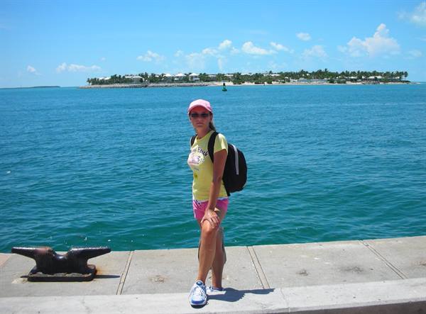 pier of mallory square with island behind
