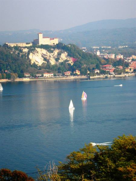 view of the lake from the panoramic terrace of the san carlone