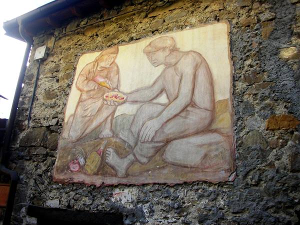 A mural in the village
