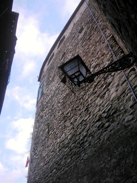 view of the castle from below