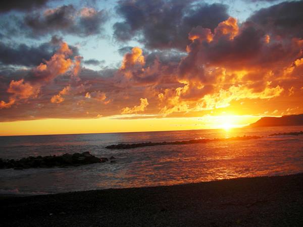 a romantic sunset