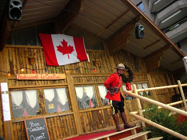 Canadian restaurant at the Christmas market 