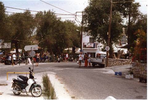 start of the town of gaios arriving from the hill and the inland where I was staying