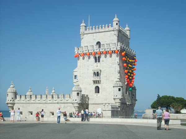 The Tower of Belem with its lovely ethnic necklace
