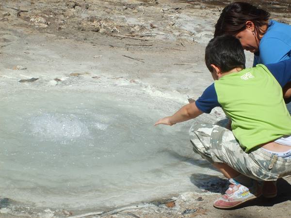 the hot water springs