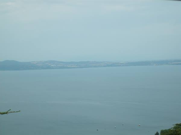 lake bracciano seen from its castle