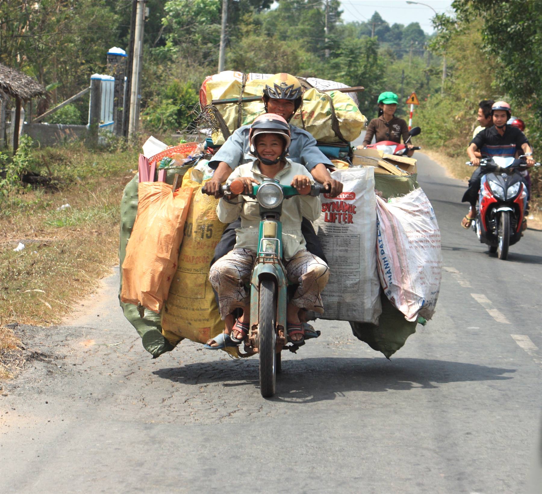 The motorbike....a great means of transport.....