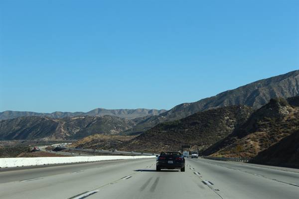Driving along I-15