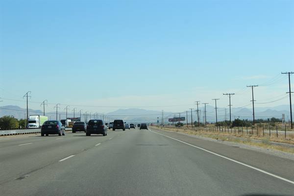 Driving along I-15