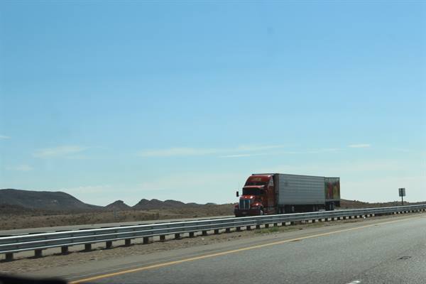 Driving along I-15
