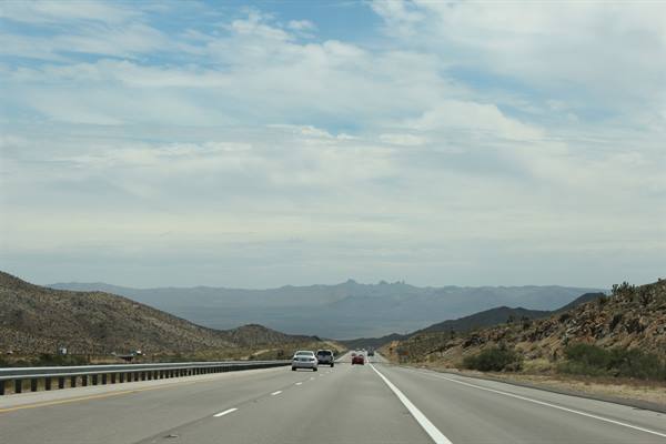 Driving along I-15