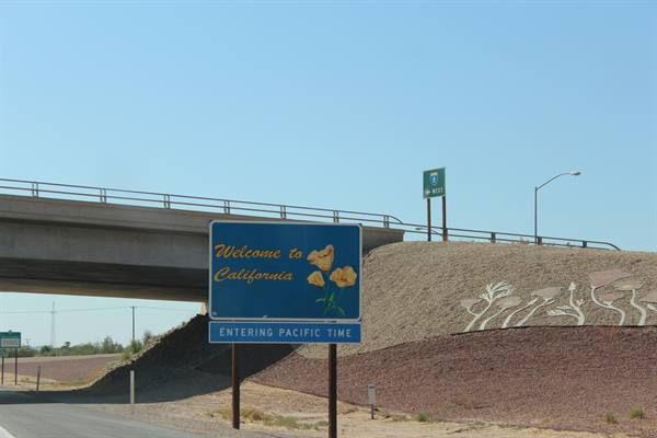 Entering CA from I-8