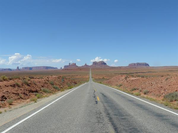 On the road on scenic drive 163
