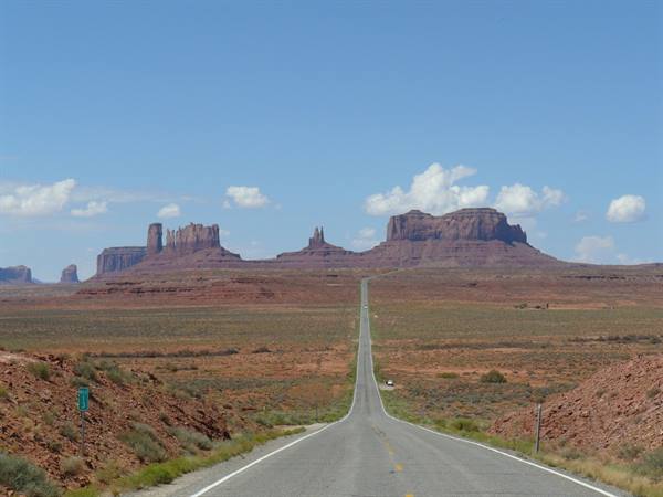 On the road on scenic drive 163