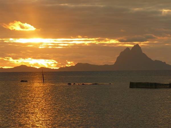 Sunset over Bora Bora