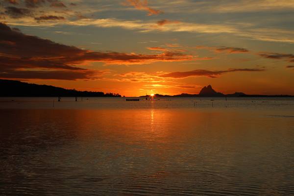 Sunset over Bora Bora