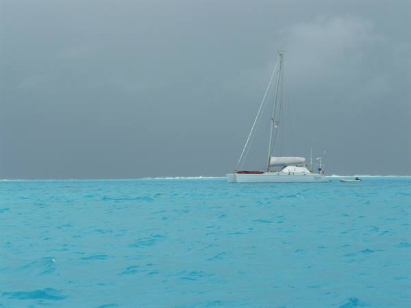 By boat in the lagoon - After the storm