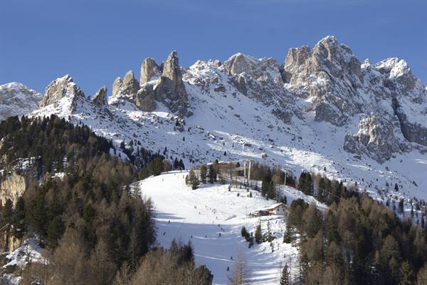 Ski Area Catinaccio - View of the Catinaccio and the Pra Martin slope