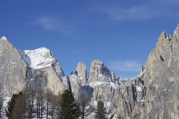 Ski Area Catinaccio - View of the Vajolet Towers