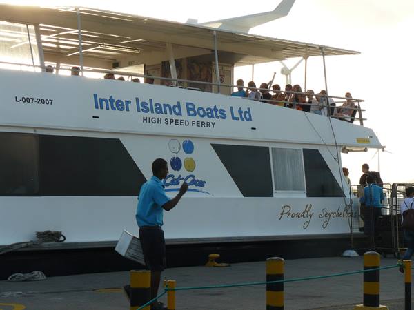 Leaving for Praslin
