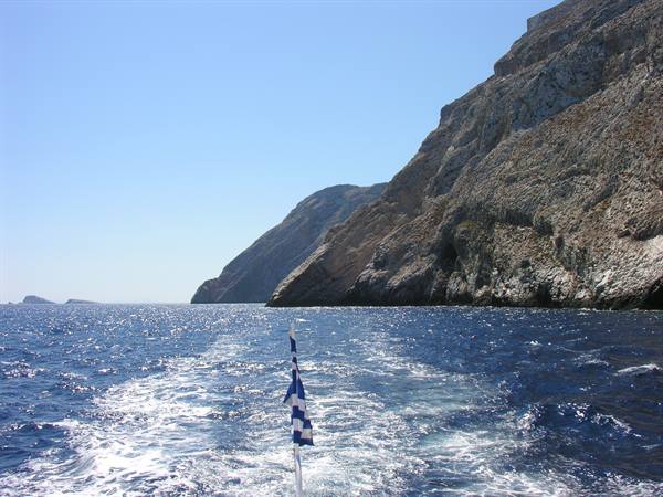 By boat around the island