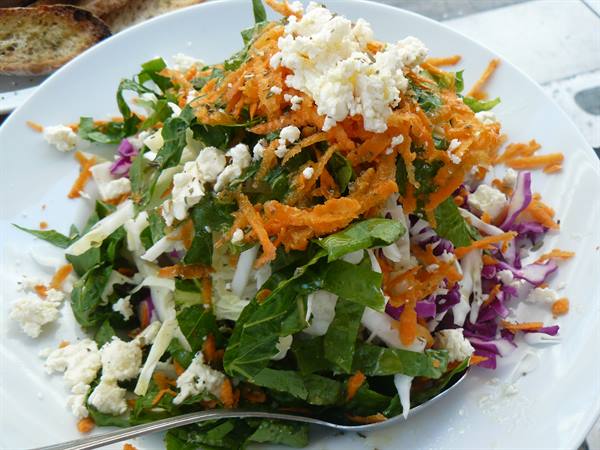 Our lunch: mix salad