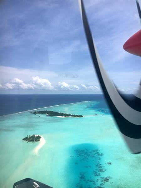Rihiveli from the seaplane