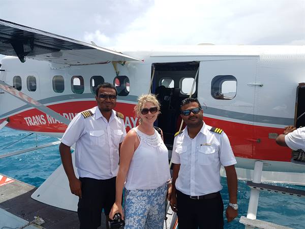 At landing with the pilots