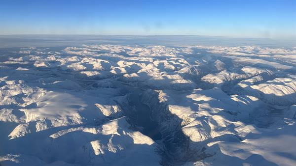 Flying over the fjords