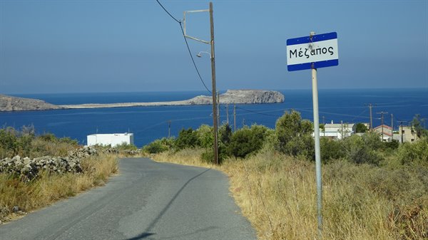Welcome to Mesochori: the blue of the sea fills the heart.