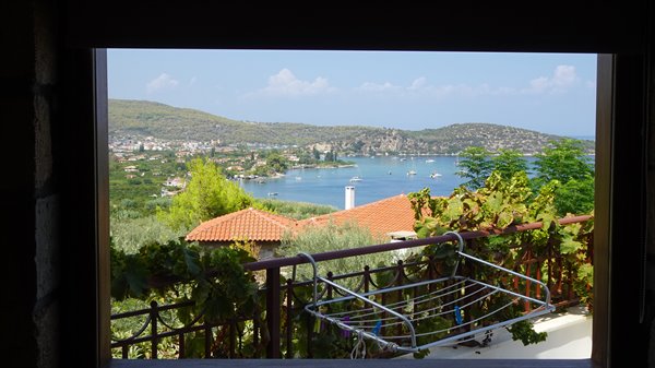 From our balcony, the sea greets us every morning.