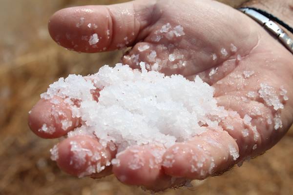 The sea in your hand: salt crystals and travel memories.