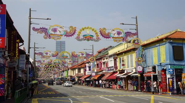 Deepavali lights over Little India: colours that light up the heart.