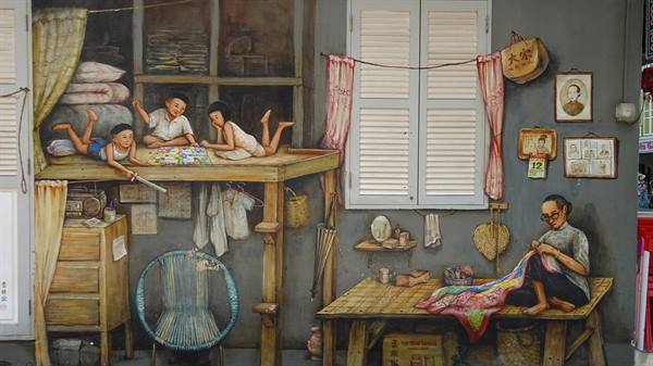 Fresh afternoons of times gone by: children playing, grandma sewing, a house full of love.