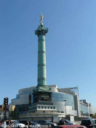 July Column at Place de la Bastille in Paris, blue sky