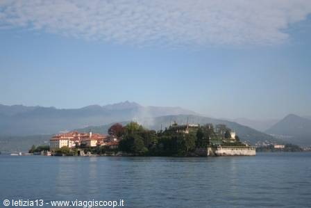 Isola Bella on Lake Maggiore, red-roofed palace and terraced gardens rising from the water