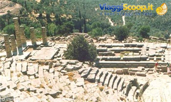 Delphi, the theatre and the temple of Apollo